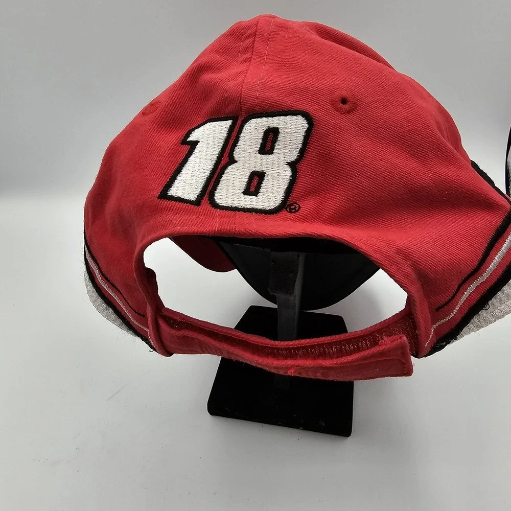 Kyle Busch M&M's Racing Hat Cap #18 NASCAR 2009 Adjustable Red Embroidered OSFA